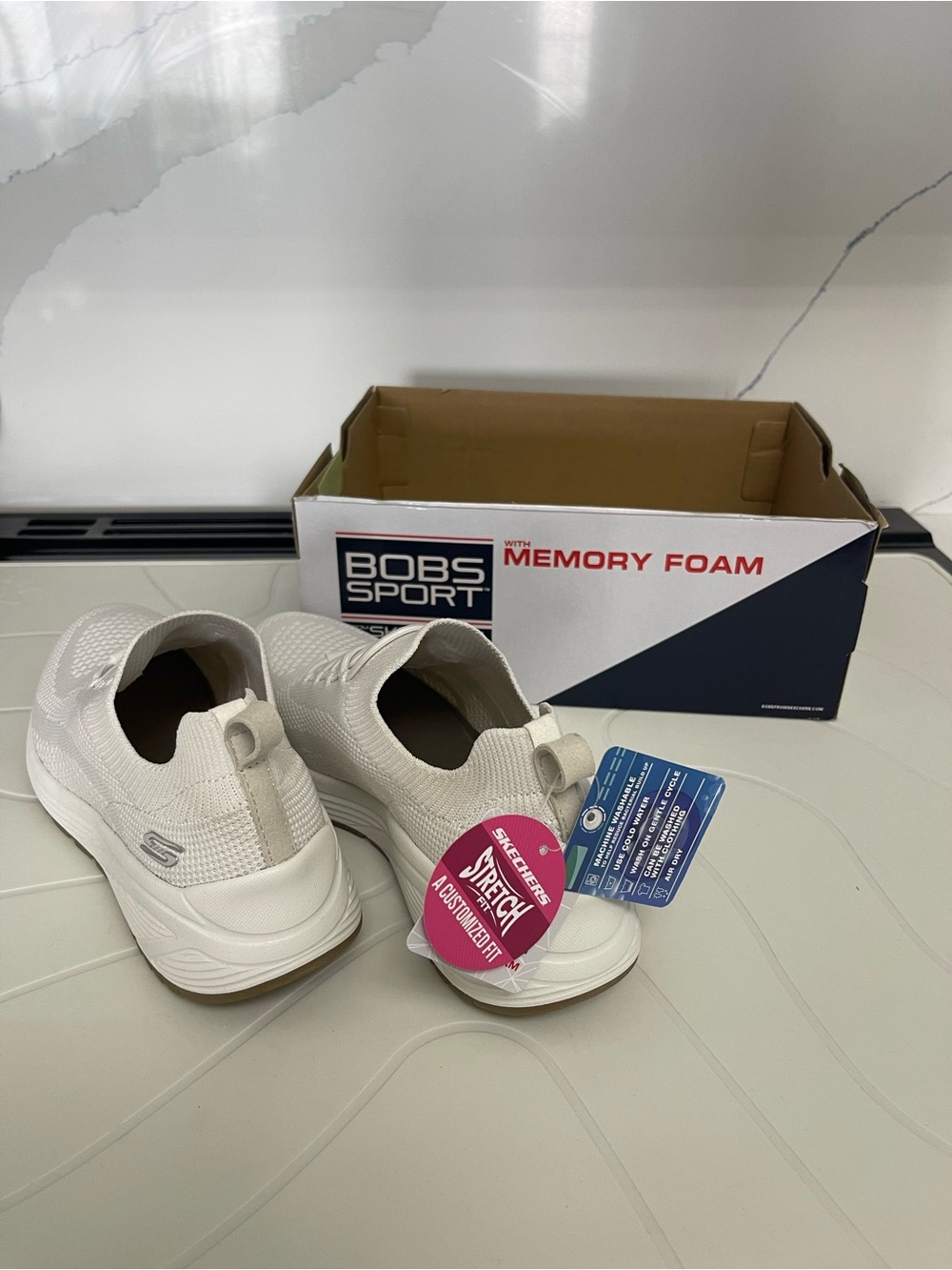 Skechers Bobs Sparrow 2.0 Allegiance Crew Off White Women Stretch Sneakers 7.5 - Picture 8 of 10